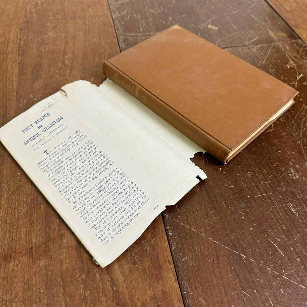 First Reader for Antique Collectors 1946 Carl W. Drepperd hard back book & cover